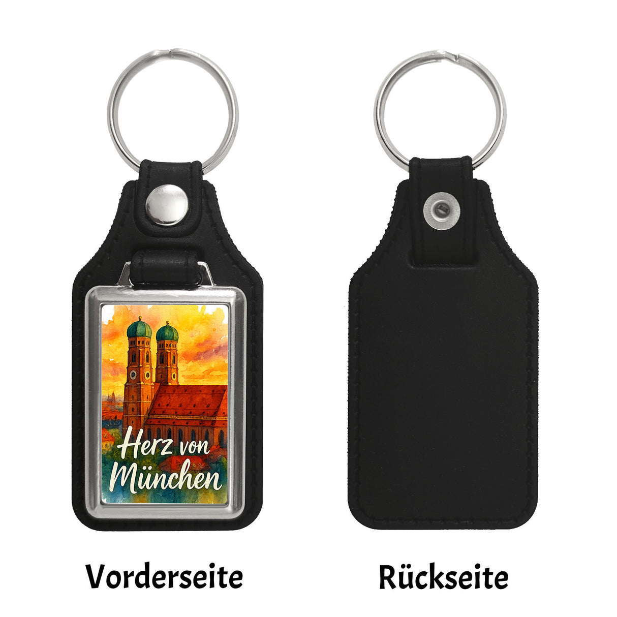 Münchner Frauenkirche Herz von München Schlüsselanhänger