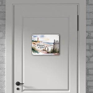 Ostsee Kap Arkona Leuchtturm Metallschild in 15x20 cm - Wegweiser im Wind