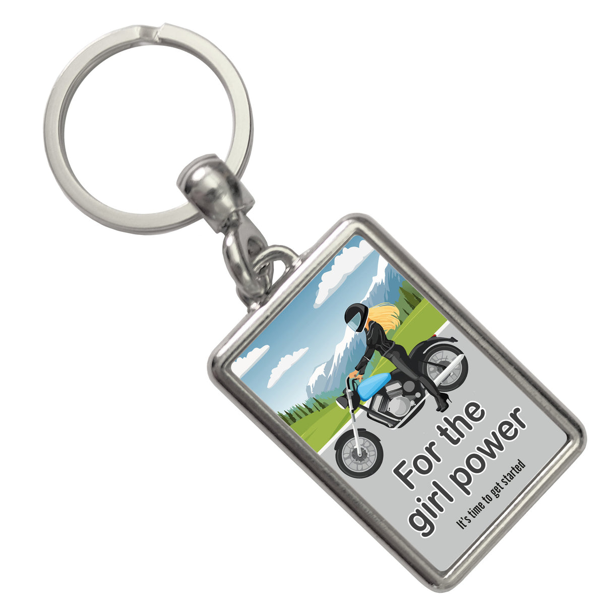 Bikerin Schlüsselanhänger mit Spruch