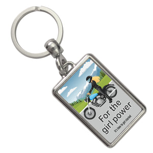 Bikerin Schlüsselanhänger mit Spruch