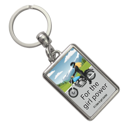 Bikerin Schlüsselanhänger mit Spruch