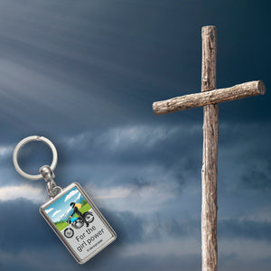 Bikerin Schlüsselanhänger mit Spruch