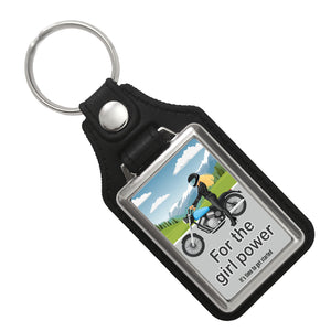 Bikerin Schlüsselanhänger mit Spruch