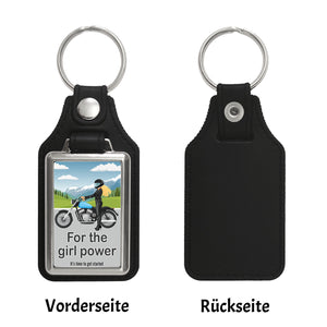 Bikerin Schlüsselanhänger mit Spruch