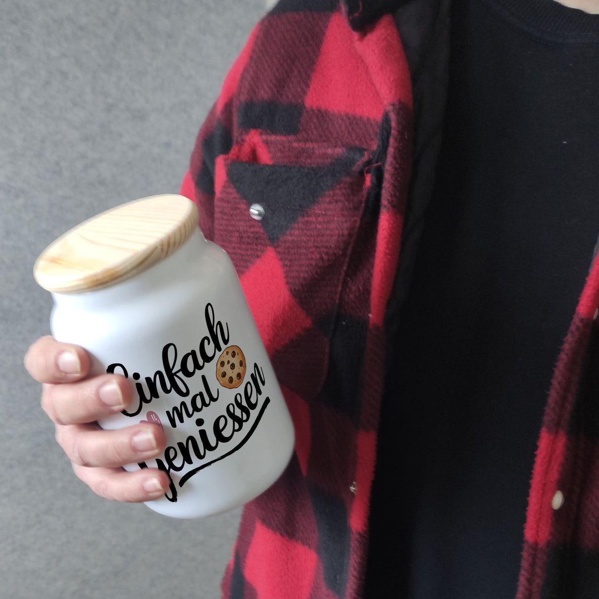 Einfach mal Geniessen Keksdose Schokoladenkeks und Herz