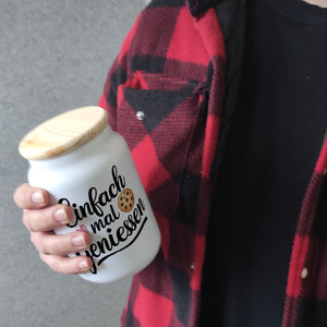 Einfach mal Geniessen Keksdose Schokoladenkeks und Herz