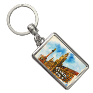 München Aquarellgemälde Schlüsselanhänger i mog di