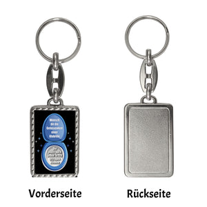 Klobrille Schlüsselanhänger mit Spruch: Gelassenheit einer Klobrille wünschen