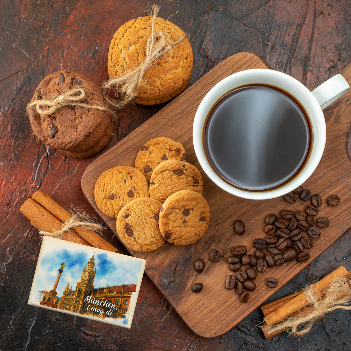 München Aquarellgemälde Souvenir Souvenir Magnet i mog di