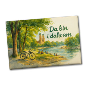 Münchner Frauenkirche Da bin i da hoam Souvenir Souvenir Magnet