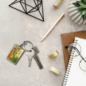 A Maß Zeit is immer! Biergarten Szene Schlüsselanhänger