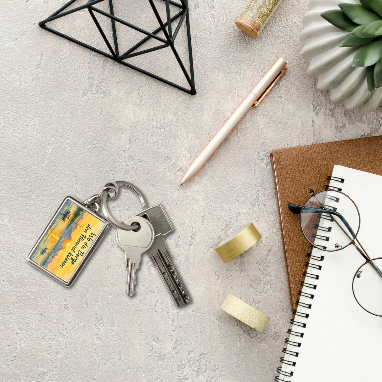 Alpenblick Starnberger See Wo die Berge den Himmel küssen Schlüsselanhänger