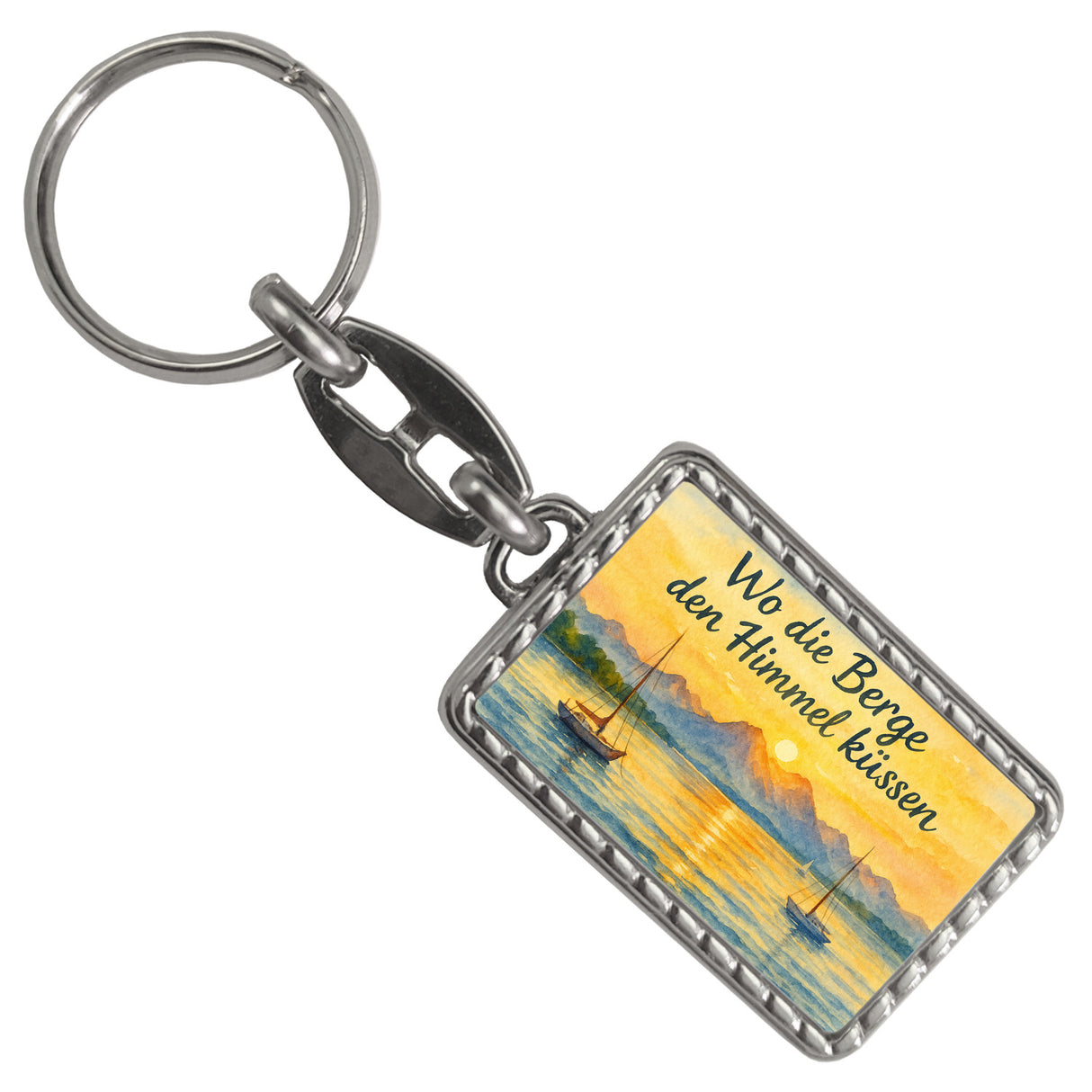 Alpenblick Starnberger See Wo die Berge den Himmel küssen Schlüsselanhänger