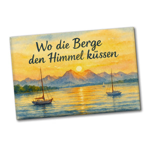 Alpenblick Starnberger See Wo die Berge den Himmel küssen Souvenir Magnet