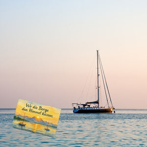 Alpenblick Starnberger See Wo die Berge den Himmel küssen Souvenir Magnet