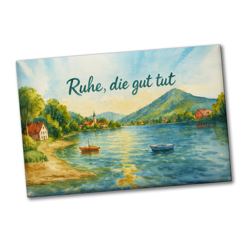 Ruhe, die gut tut Aquarell Tegernsee Souvenir Souvenir Magnet