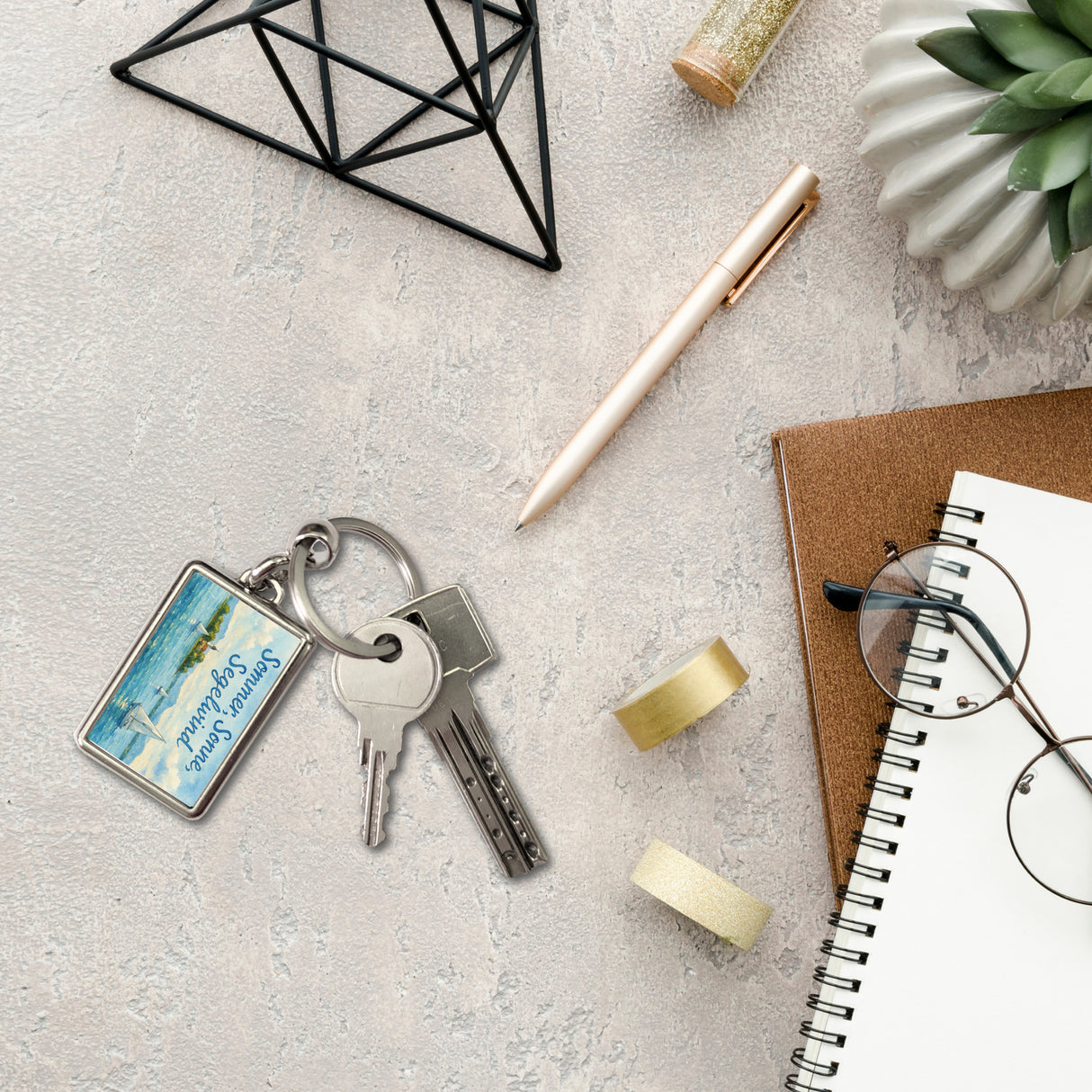 Chiemsee Sommer, Sonne, Segelwind Schlüsselanhänger Souvenir