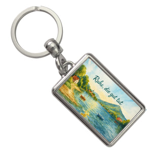Ruhe, die gut tut Aquarell Tegernsee Schlüsselanhänger