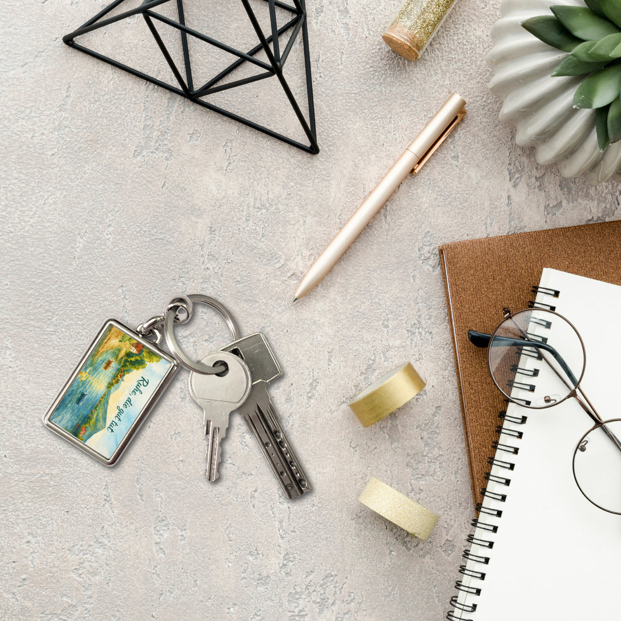 Ruhe, die gut tut Aquarell Tegernsee Schlüsselanhänger