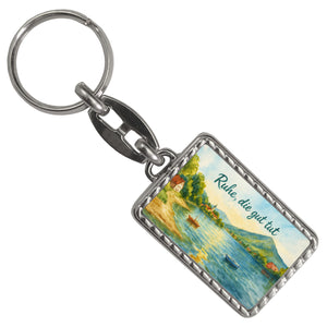 Ruhe, die gut tut Aquarell Tegernsee Schlüsselanhänger