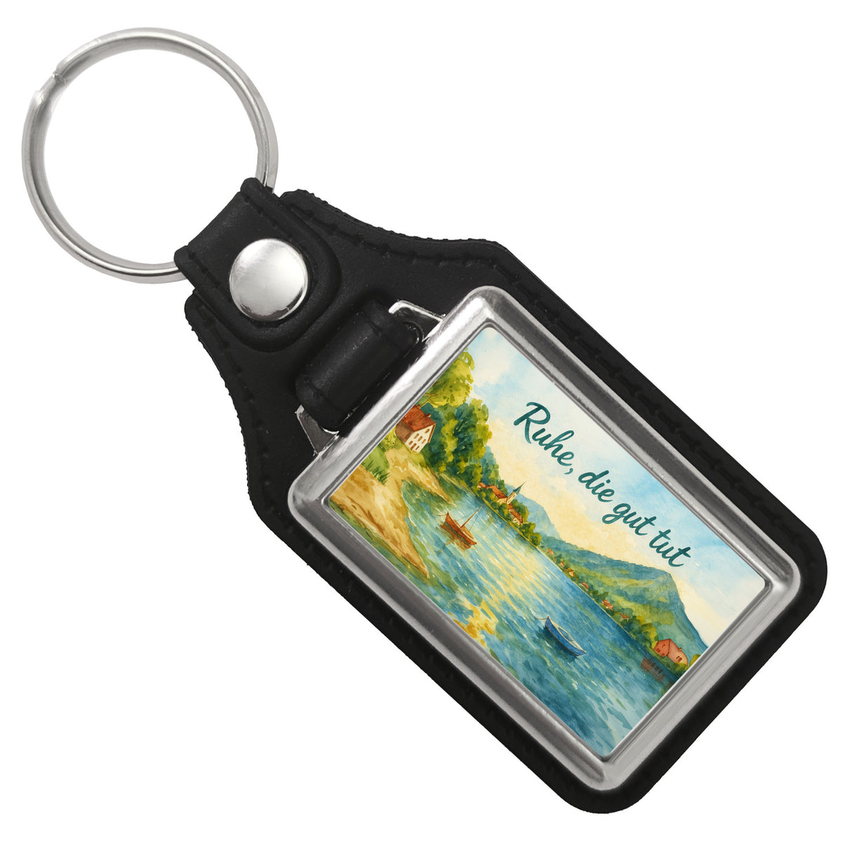 Ruhe, die gut tut Aquarell Tegernsee Schlüsselanhänger