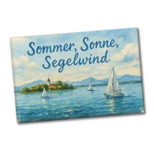 Chiemsee Sommer, Sonne, Segelwind Souvenir Magnet
