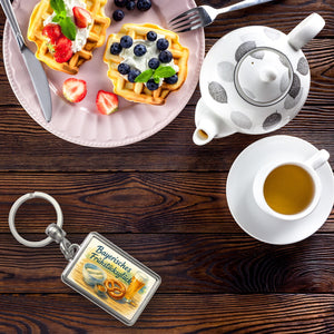 Bayerisches Frühstück Frühstücksglück Schlüsselanhänger