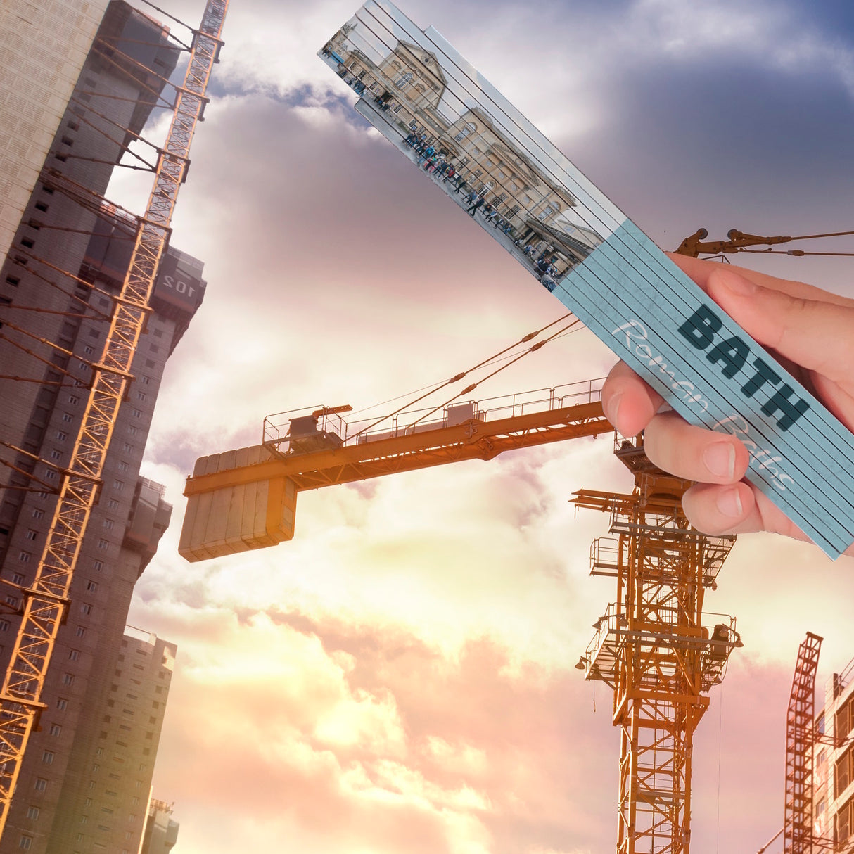 streetline Bath Roman Baths Meterstab aus Holz