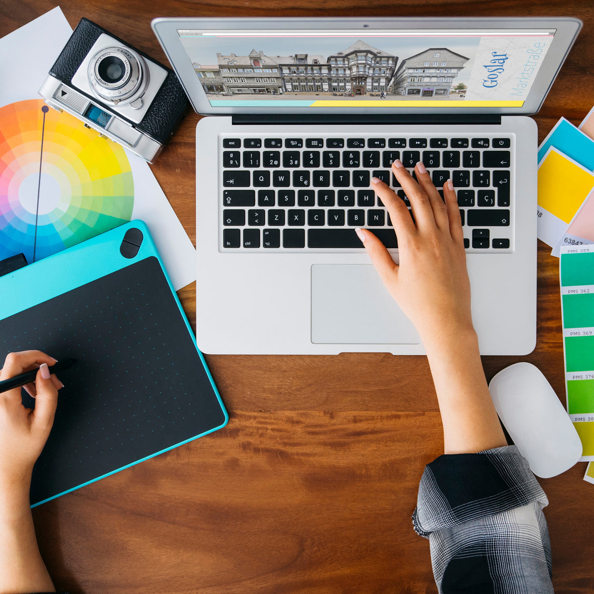 streetline Goslar Marktstraße Panorama Souvenir Magnet