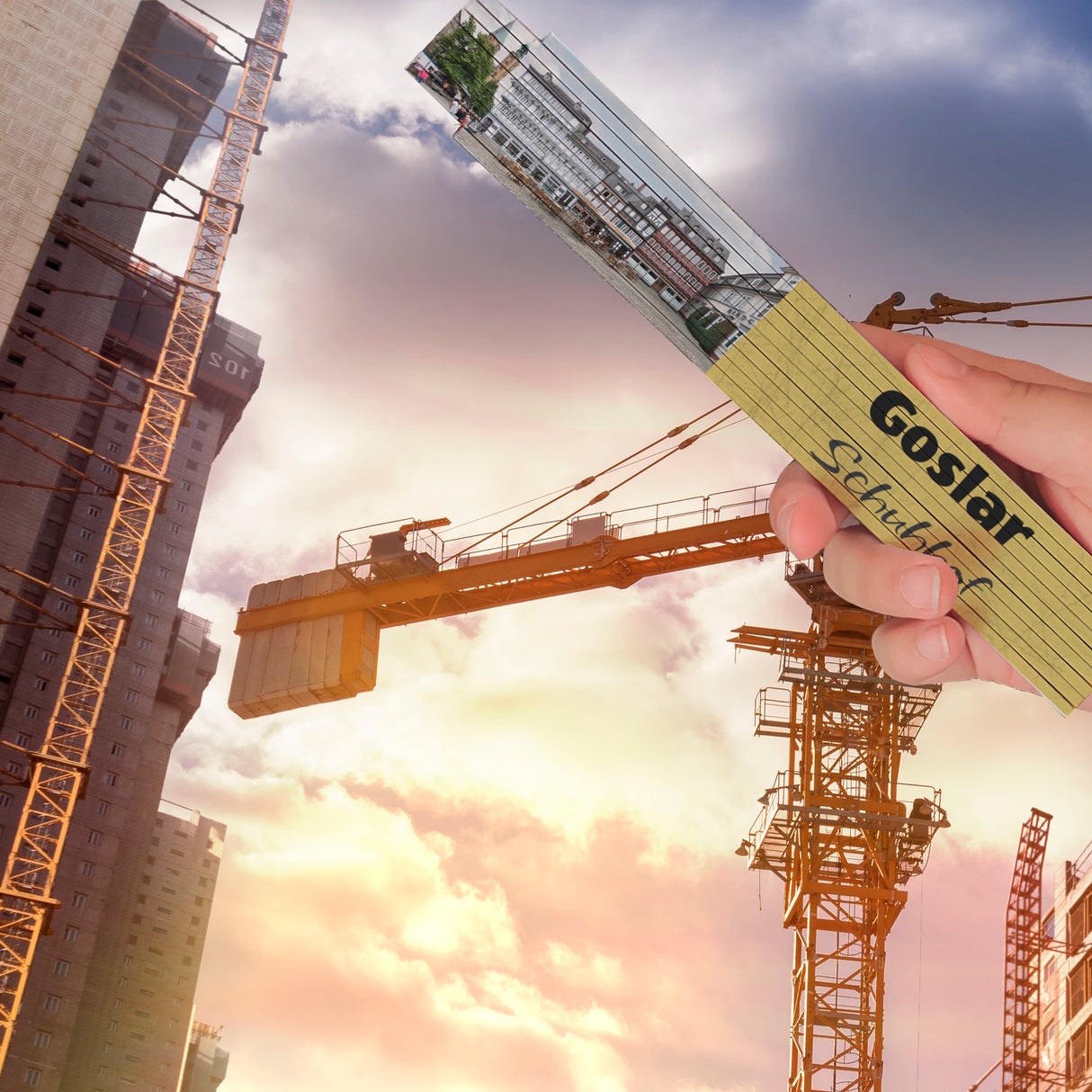 streetline Goslar Schuhhof Meterstab aus Holz