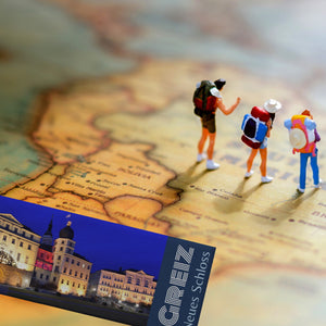 streetline Greiz Neues Schloss Panorama Souvenir Magnet