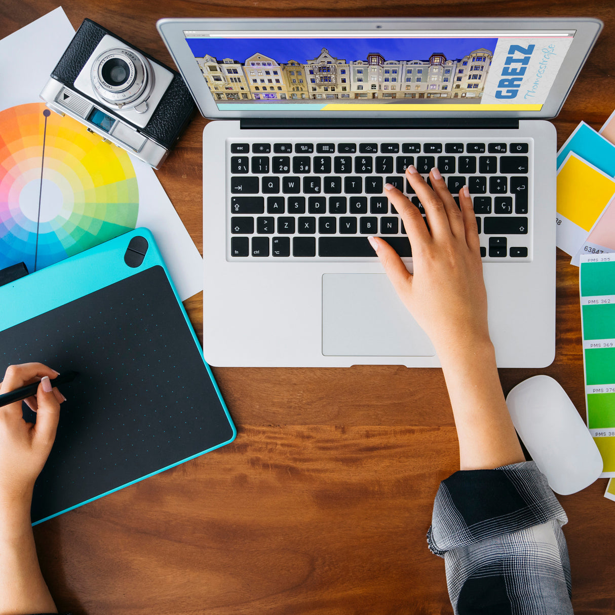 streetline Greiz Thomasstraße Panorama Souvenir Magnet