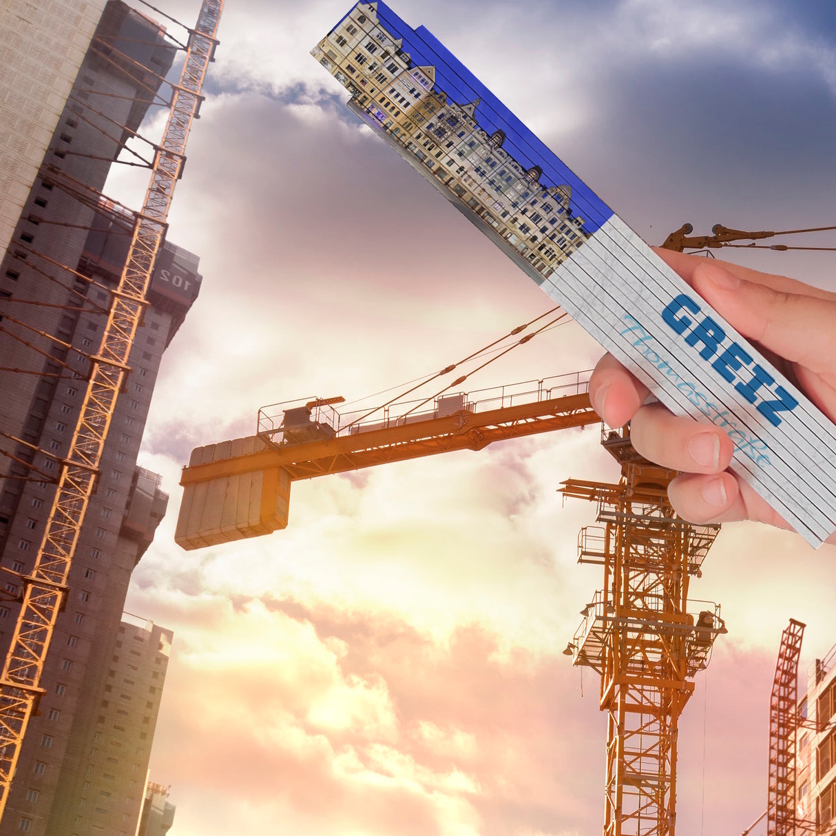 streetline Greiz Thomasstraße Meterstab aus Holz