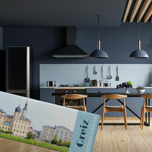 streetline Greiz Unteres Schloss Panorama Souvenir Magnet