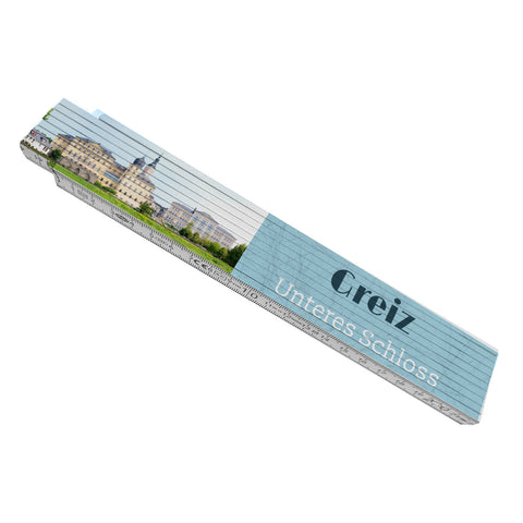 streetline Greiz Unteres Schloss Meterstab aus Holz