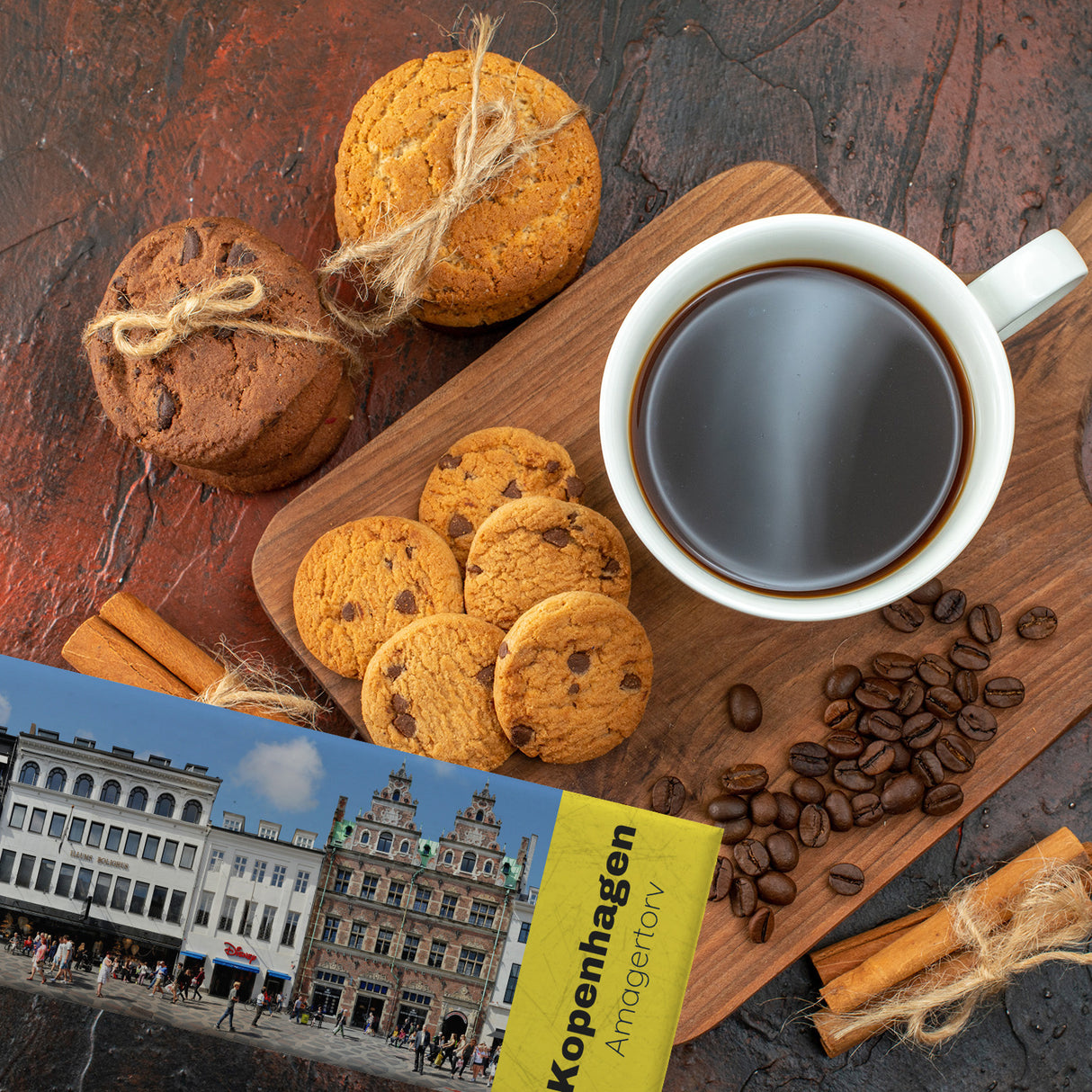 streetline Kopenhagen Amagertorv Panorama Souvenir Magnet