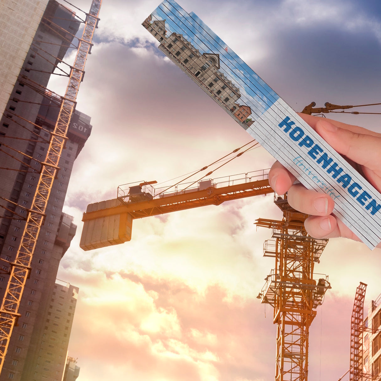 streetline Kopenhagen Universitet Meterstab aus Holz