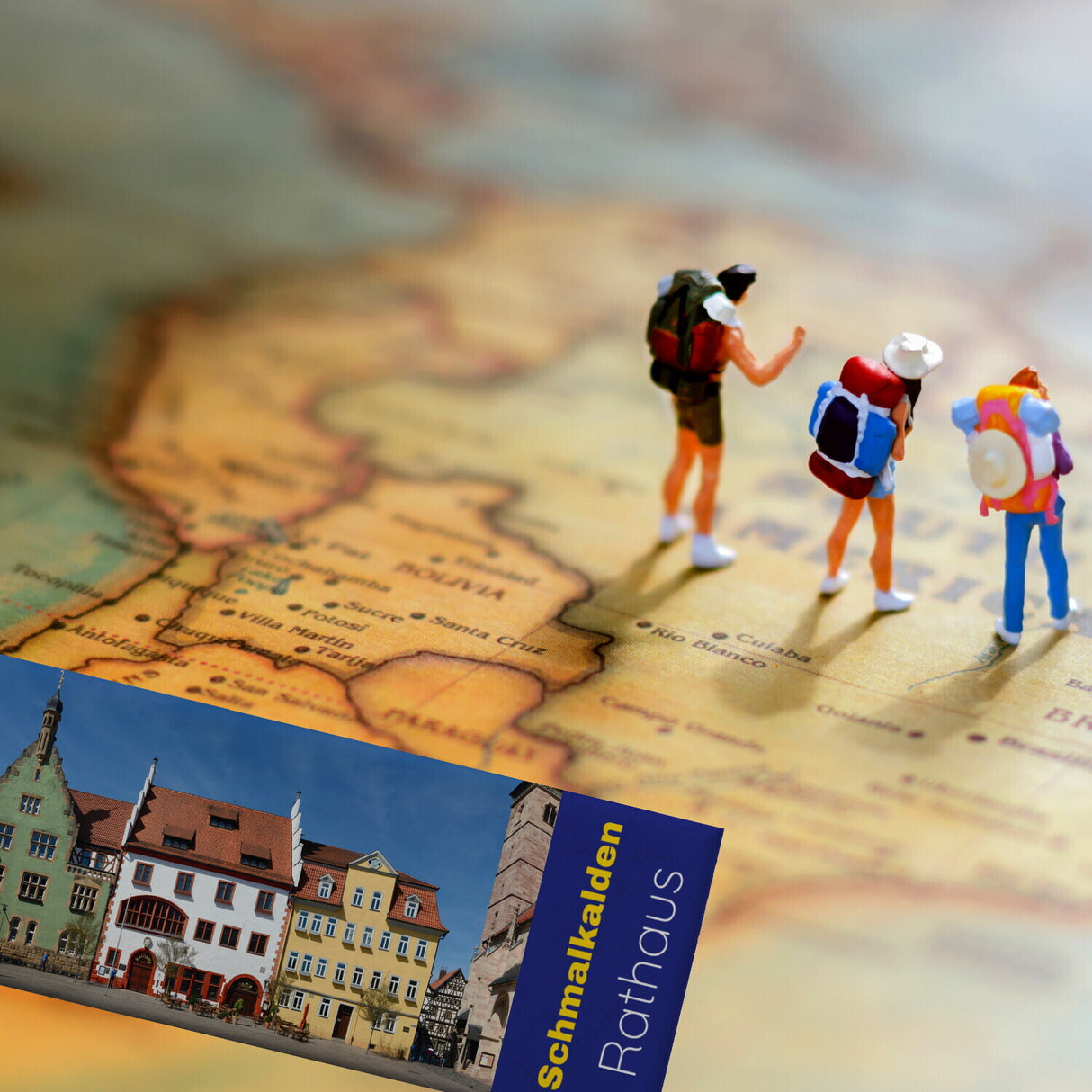 streetline Schmalkalden Rathaus Panorama Souvenir Magnet