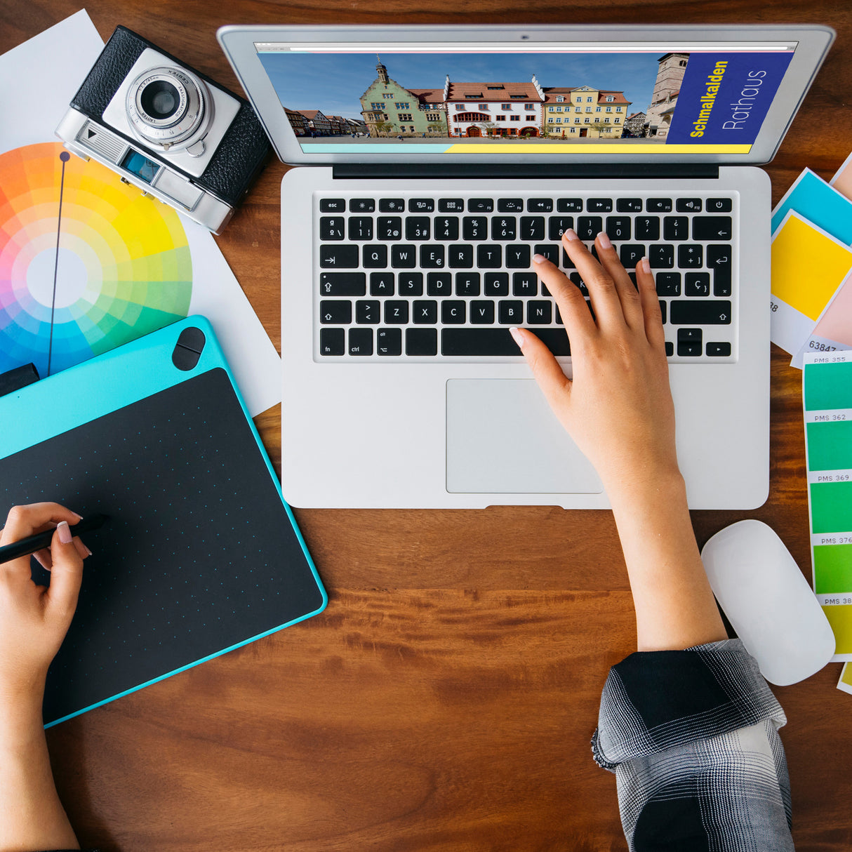 streetline Schmalkalden Rathaus Panorama Souvenir Magnet