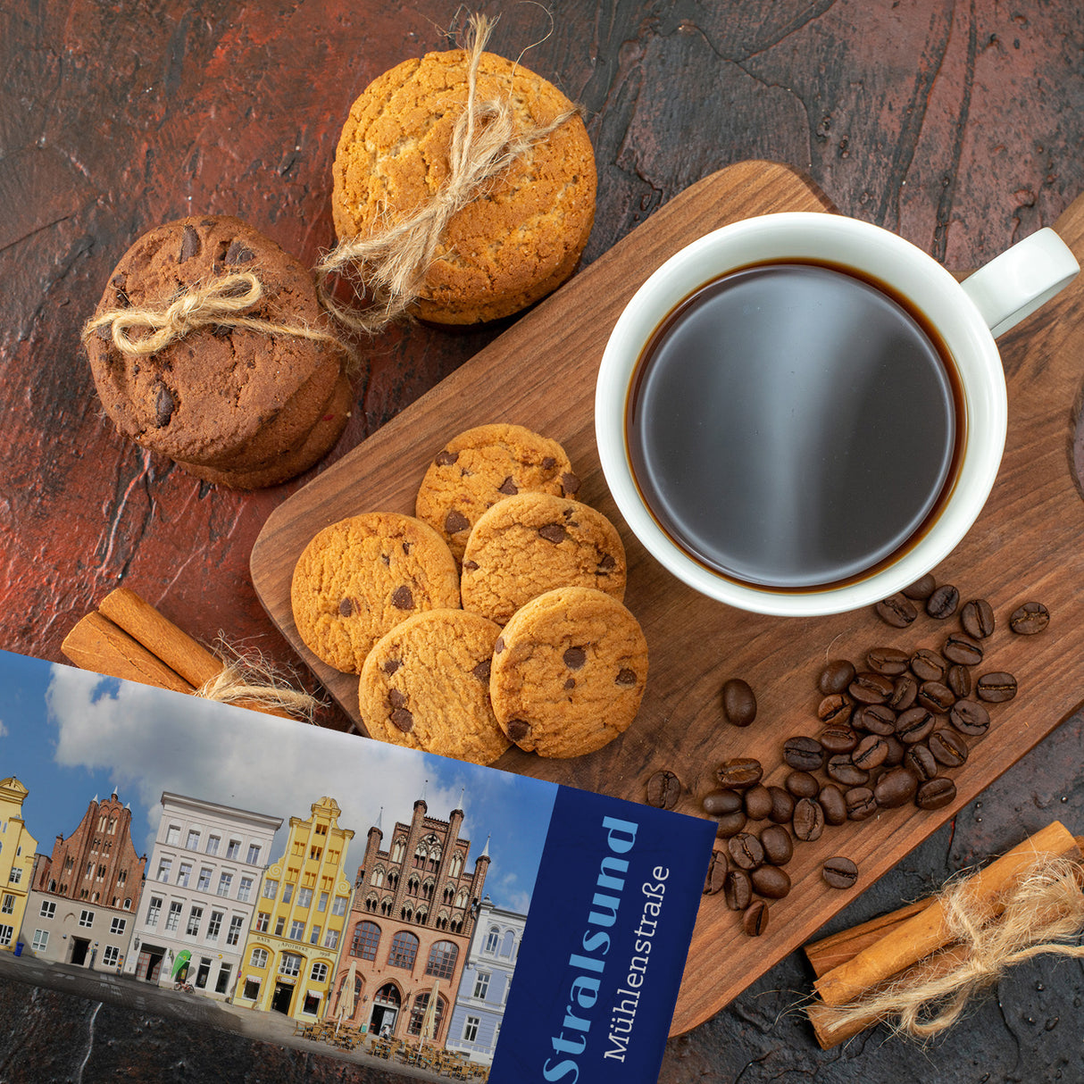 streetline Stralsund Mühlenstraße Panorama Souvenir Magnet