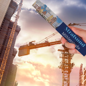 streetline Stralsund Mühlenstraße Meterstab aus Holz