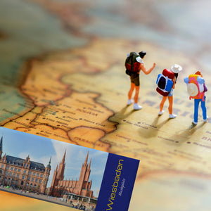 streetline Wiesbaden Marktplatz Panorama Souvenir Magnet