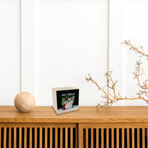 Schneemann Spardose mit Spruch: Frohe Weihnacht