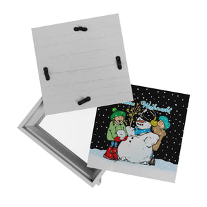 Schneemann Spardose mit Spruch: Frohe Weihnacht