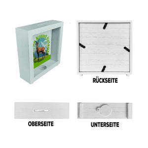 Steinbock Spardose mit Spruch: Für den Kraxel Urlaub