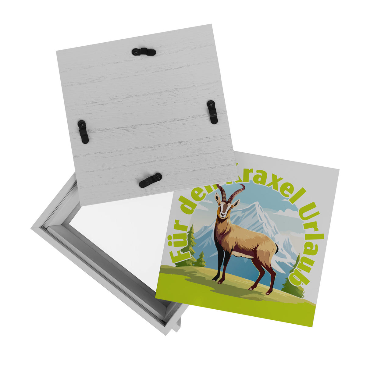 Steinbock Spardose mit Spruch: Für den Kraxel Urlaub