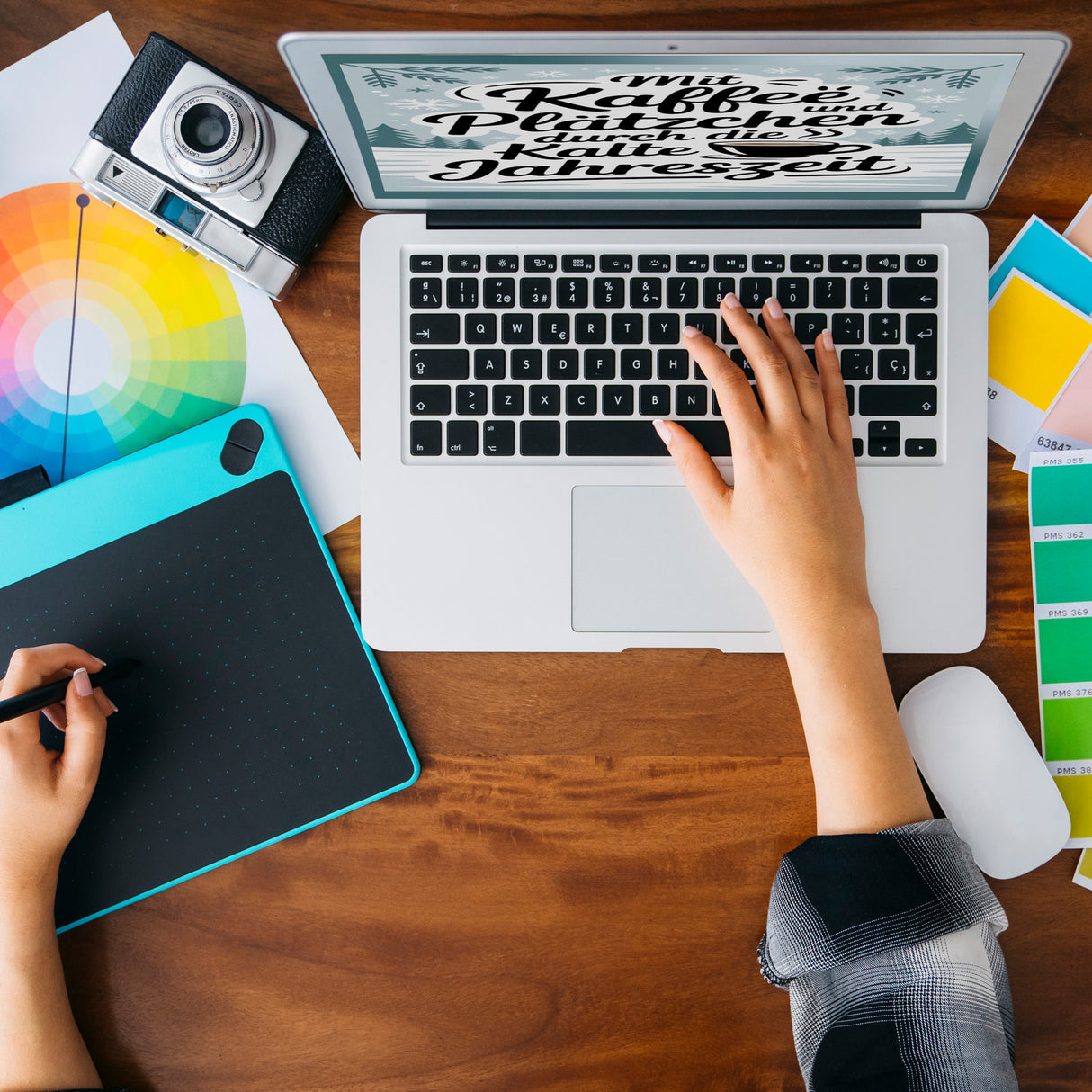 Winterliches Kaffee und Plätzchen Souvenir Magnet