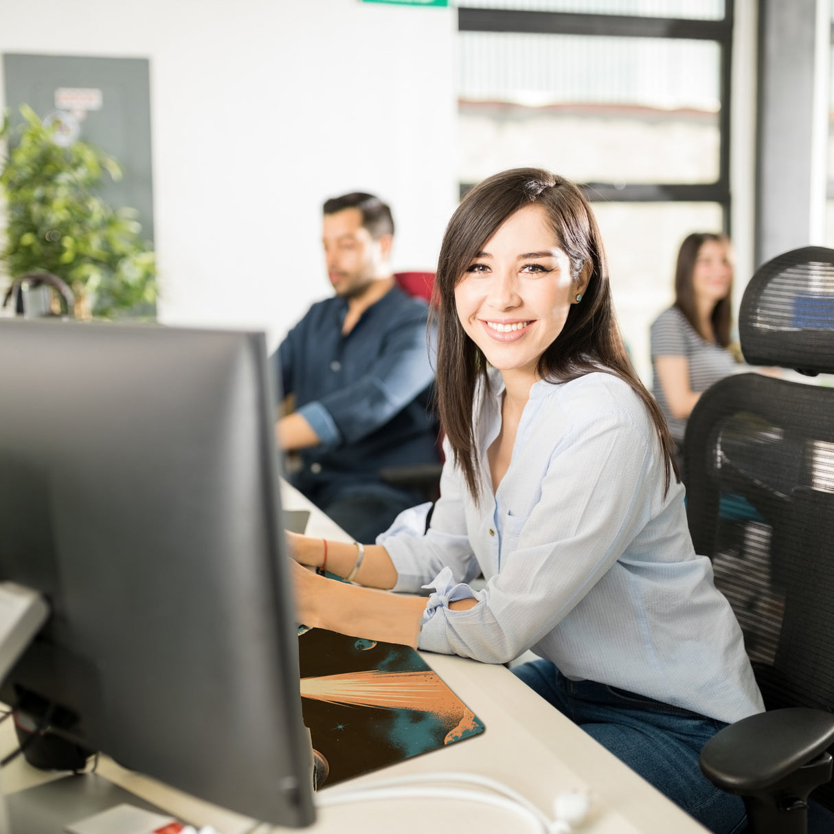 Raketenstart Astronaut Schreibtischunterlage 69x31cm XXL Mauspad für Weltraumfans