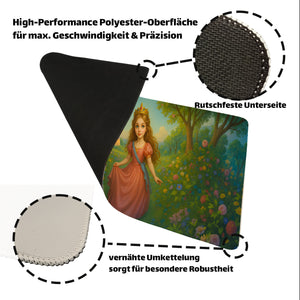 Märchenprinzessin Schloss Schreibtischunterlage 69x31cm XXL Mauspad für Mädchen