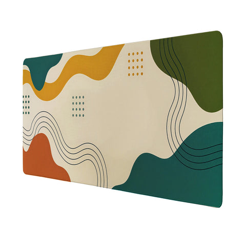 Abstrakte Wellen Schreibtischunterlage 69x31cm XXL Mauspad für Designliebhaber